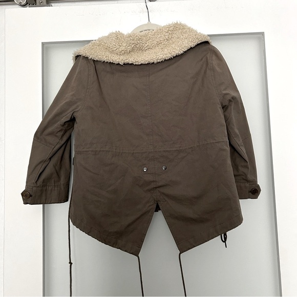 Nicholas K olive green sherpa lined jacket coat parka M - Picture 4 of 9